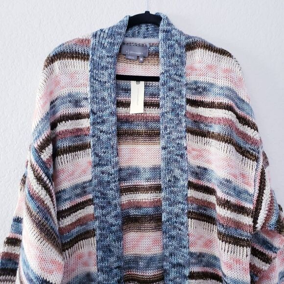 Anthropologie Lizzie Shimmer Knit Longline Cardigan Duster Kimono - Picture 4 of 11